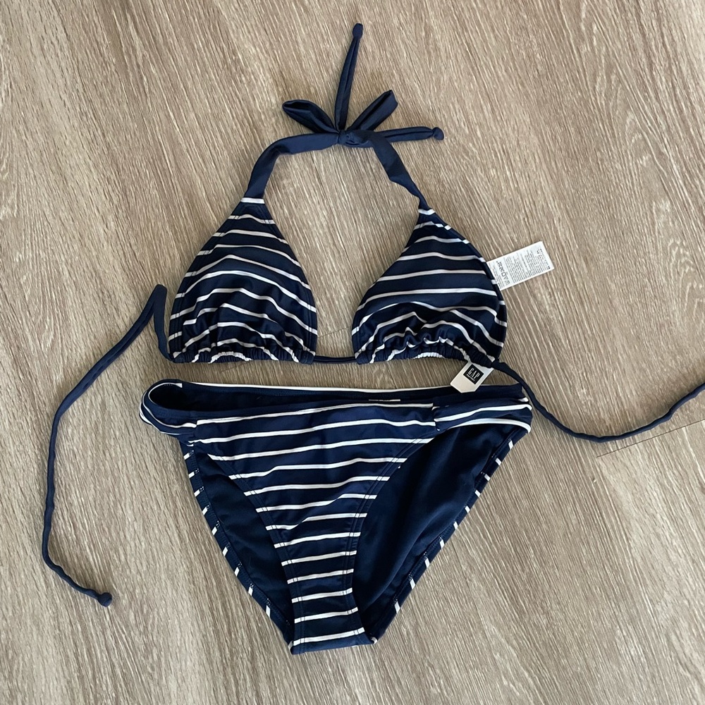 Gap Navy Striped Bikini